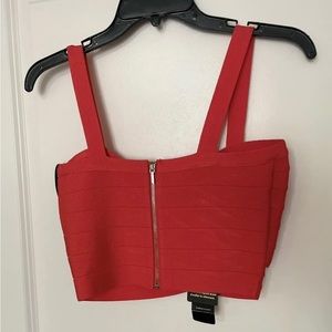 Bebe Bandage Wrap crop cami